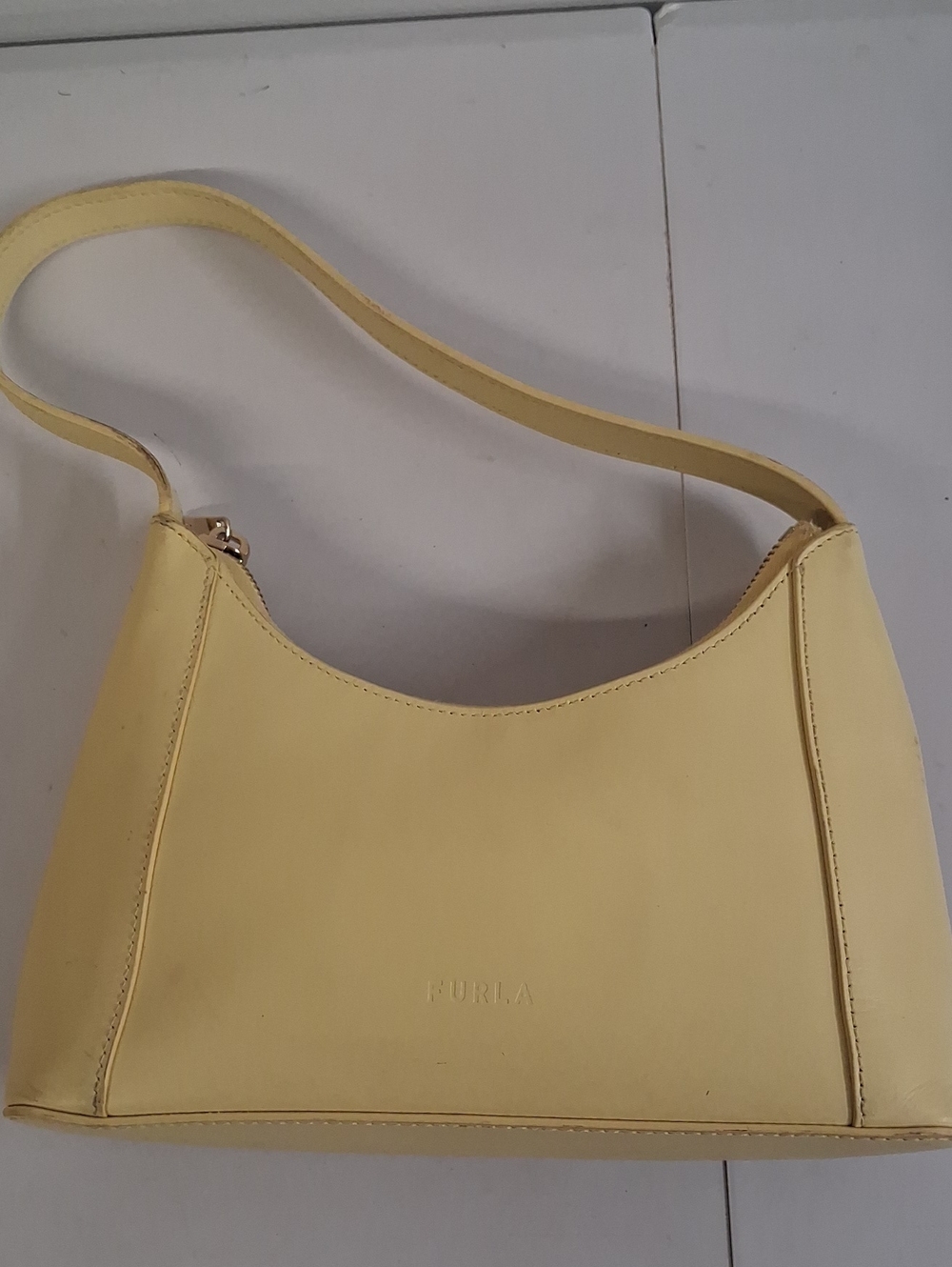 Furla Diamante Mini Yellow Shoulder Bag - Picture 3 of 8